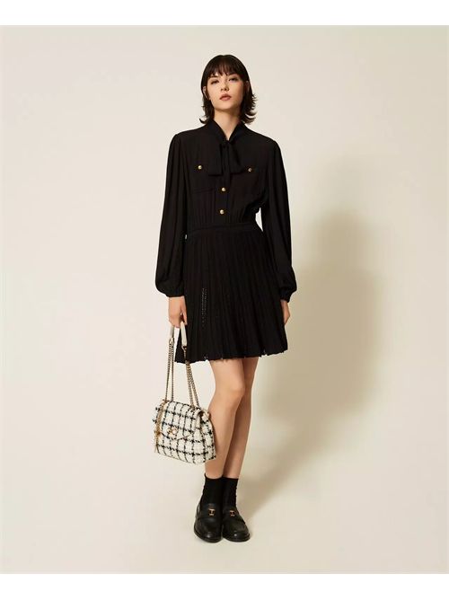 Abito corto con gonna in maglia TWINSET | TP3081/00006